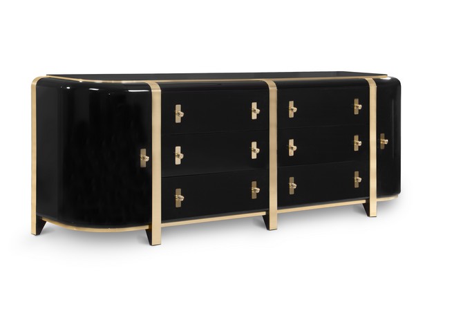 Elegant Black Sideboards To Complete Your Design Projects | This unique shade brings elegance and sophistication to any design piece. #blacksideboards #sideboards #buffets #interiordesign #homeinteriors