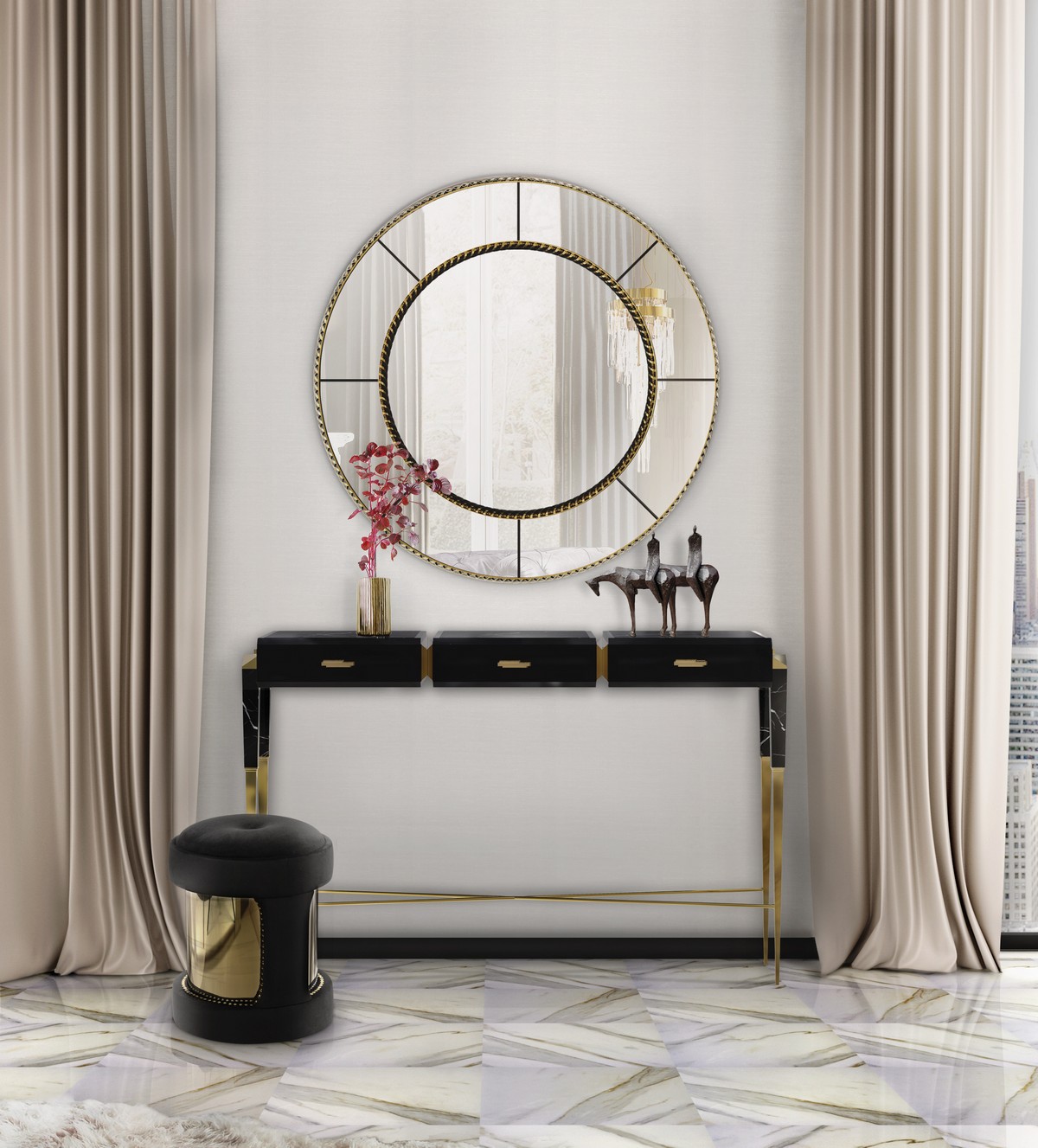 The Spear Console: An Interior Design Masterpiece In Black And Gold