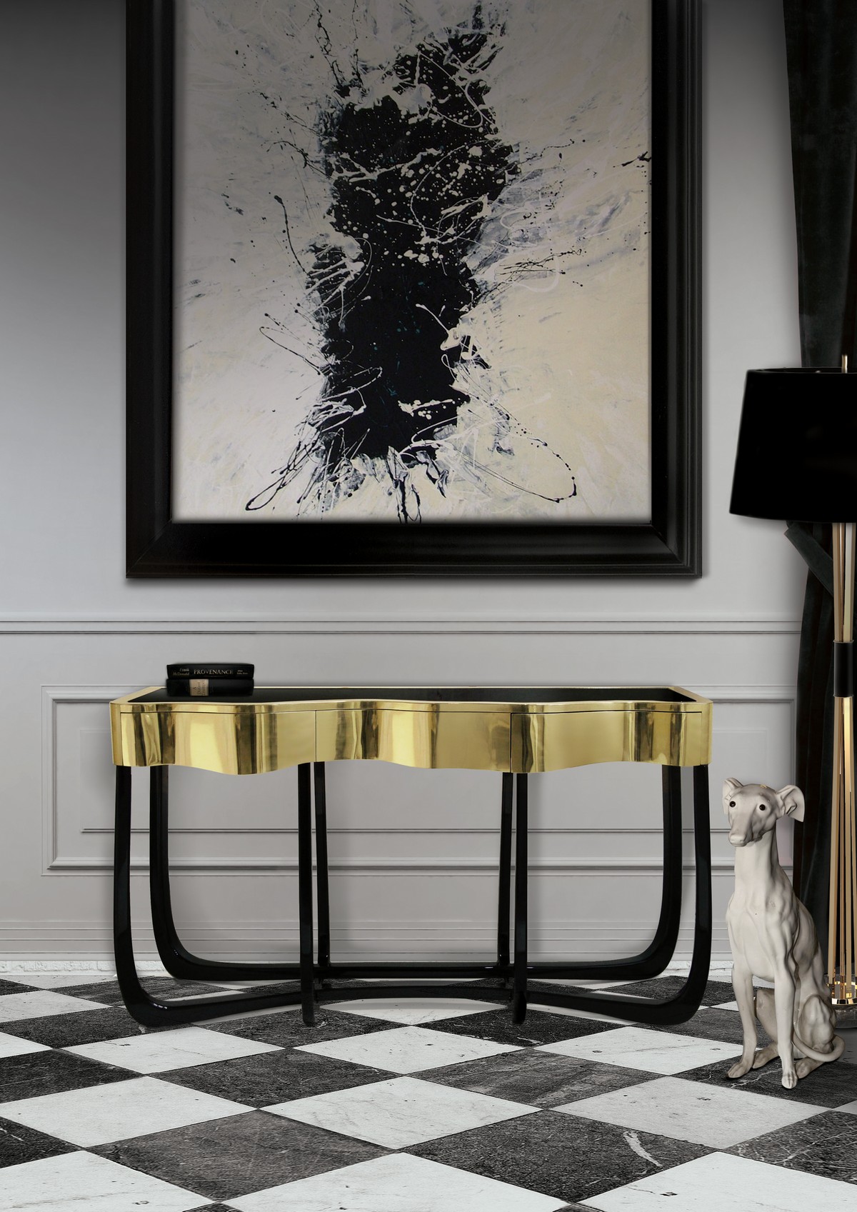 Bespoke Golden Consoles Tables To Make Your Living Room Shine