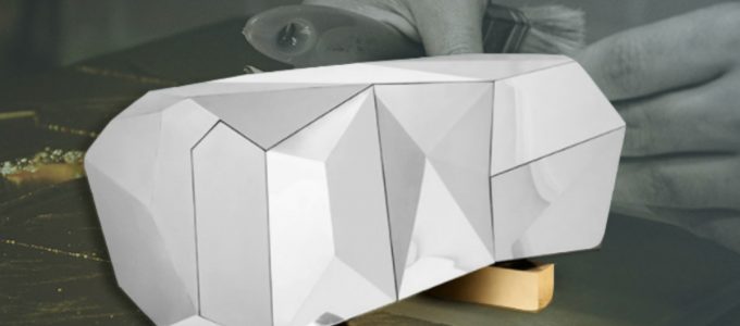 The Luxurious Diamond Pyrite Sideboard by Boca do Lobo | The brand brought to us another incredible creation made by the hands of their incredible team of craftsman. #sideboarddesign #buffets #homeinteriors #interiordesign #homedecor