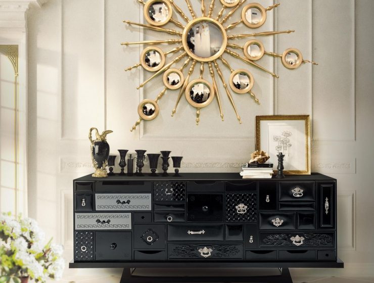 Mondrian Black Sideboard: The Personification of Power And Luxury