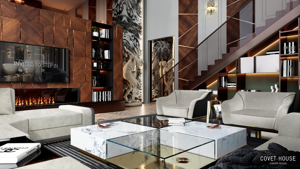 Step Inside An 8.5 Million Modern Classic Villa's Living Room